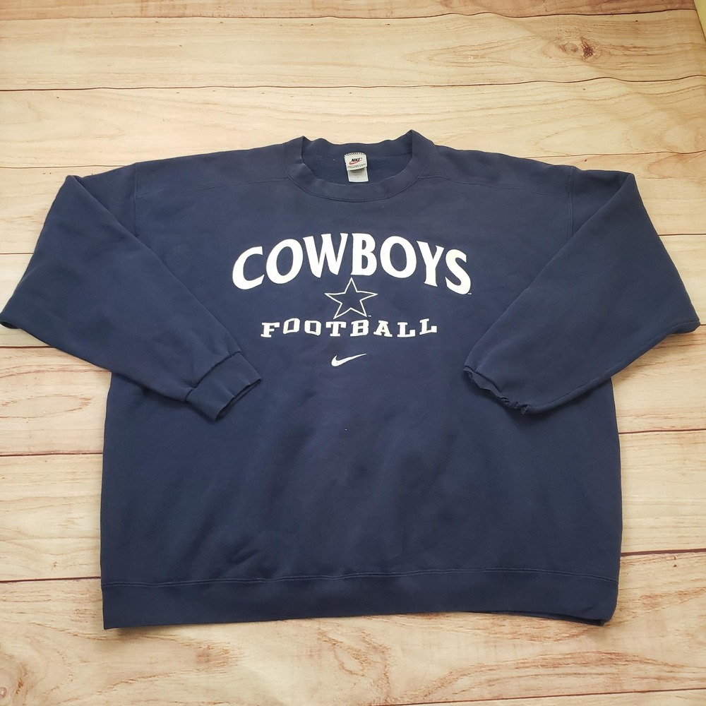 Vintage Dallas Cowboys Sweater Mens XXL Blue NFL Football Nike Made USA 90s